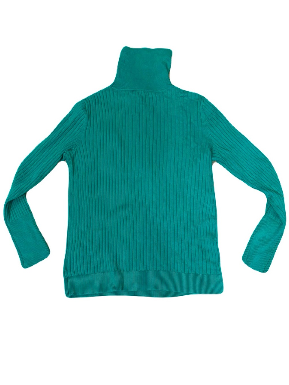 Talbots Emerald Ribbed Turtleneck Sweater - Picture 4 of 8